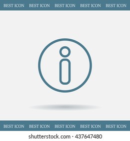 Information sign icon, vector illustration. Flat design style