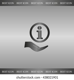 Information sign icon, vector illustration. Flat design style