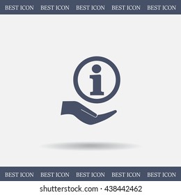 Information sign icon, vector illustration. Flat design style