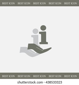 Information sign icon, vector illustration. Flat design style