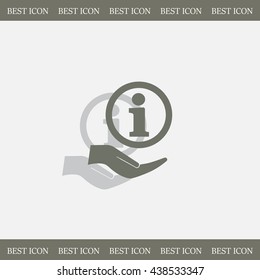 Information sign icon, vector illustration. Flat design style