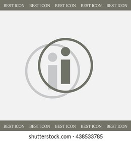 Information sign icon, vector illustration. Flat design style