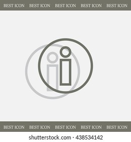 Information sign icon, vector illustration. Flat design style