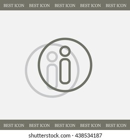 Information sign icon, vector illustration. Flat design style