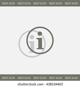 Information sign icon, vector illustration. Flat design style