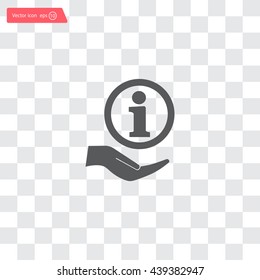 Information sign icon, vector illustration. Flat design style