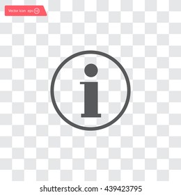 Information sign icon, vector illustration. Flat design style