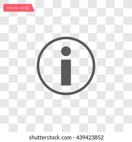 Information sign icon, vector illustration. Flat design style