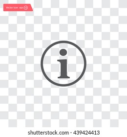 Information sign icon, vector illustration. Flat design style