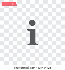 Information sign icon, vector illustration. Flat design style