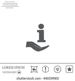 Information sign icon, vector illustration. Flat design style