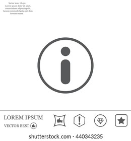 Information sign icon, vector illustration. Flat design style