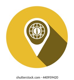 Information sign icon, vector illustration. Flat design style
