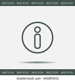 Information sign icon, vector illustration. Flat design style