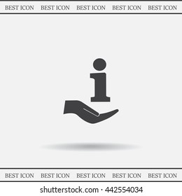 Information sign icon, vector illustration. Flat design style