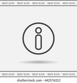 Information sign icon, vector illustration. Flat design style
