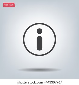 Information sign icon, vector illustration. Flat design style