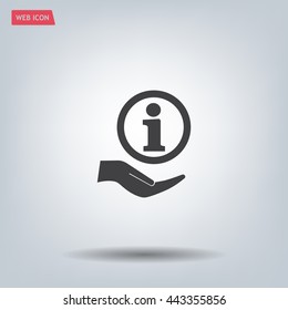 Information sign icon, vector illustration. Flat design style