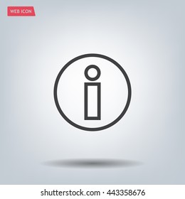 Information sign icon, vector illustration. Flat design style