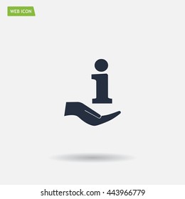 Information sign icon, vector illustration. Flat design style