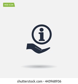 Information sign icon, vector illustration. Flat design style