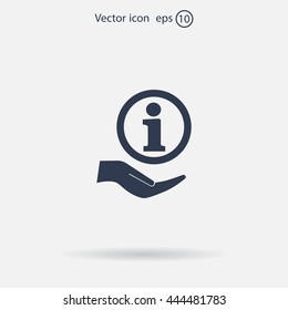 Information sign icon, vector illustration. Flat design style