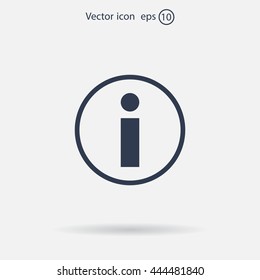 Information sign icon, vector illustration. Flat design style