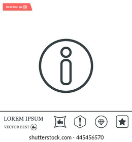 Information sign icon, vector illustration. Flat design style