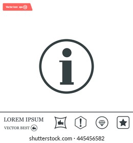 Information sign icon, vector illustration. Flat design style