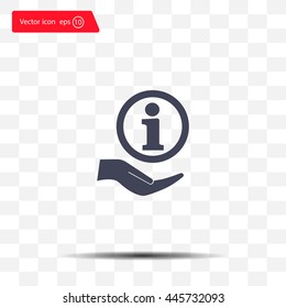 Information sign icon, vector illustration. Flat design style