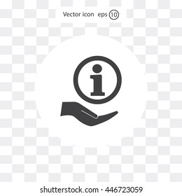 Information sign icon, vector illustration. Flat design style