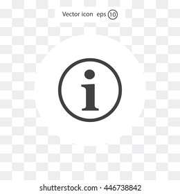 Information sign icon, vector illustration. Flat design style