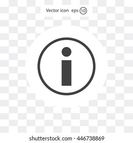 Information sign icon, vector illustration. Flat design style