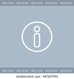 Information sign icon, vector illustration. Flat design style