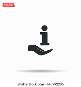 Information sign icon, vector illustration. Flat design style