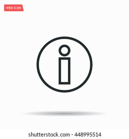 Information sign icon, vector illustration. Flat design style