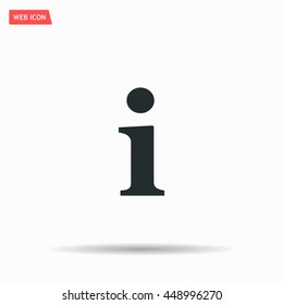 Information sign icon, vector illustration. Flat design style