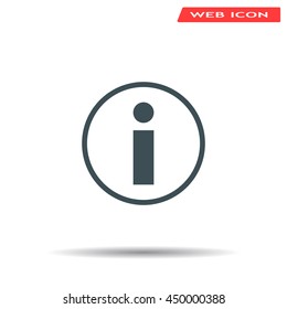 Information sign icon, vector illustration. Flat design style