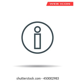 Information sign icon, vector illustration. Flat design style