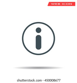 Information sign icon, vector illustration. Flat design style