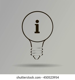Information sign icon, vector illustration. 