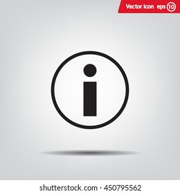 Information sign icon, vector illustration. Flat design style