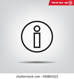 Information sign icon, vector illustration. Flat design style