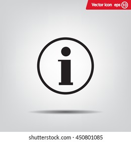 Information sign icon, vector illustration. Flat design style