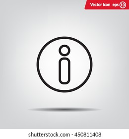 Information sign icon, vector illustration. Flat design style