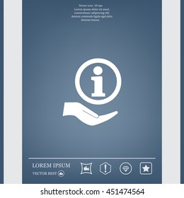 Information sign icon, vector illustration. Flat design style