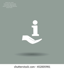 Information sign icon, vector illustration. Flat design style