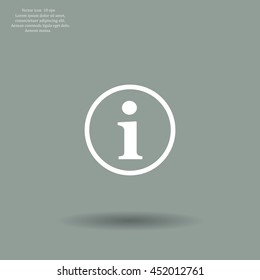 Information sign icon, vector illustration. Flat design style