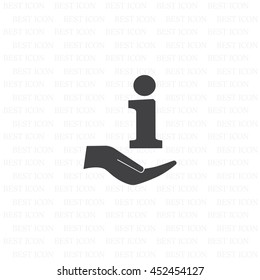 Information sign icon, vector illustration. Flat design style