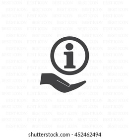 Information sign icon, vector illustration. Flat design style